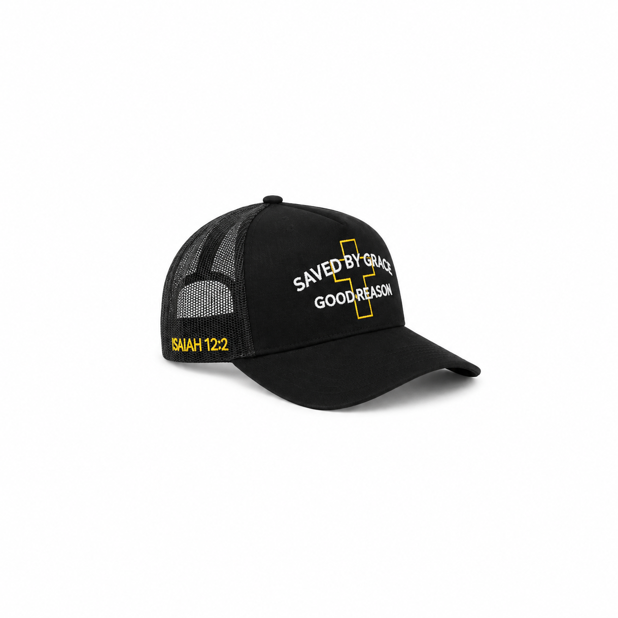 RELEASES FRIDAY, AUGUST 28TH AT 6 PM CST - SAVED ISAIAH 12:2 Trucker Cap